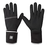 Savior Heated Glove Liners Men Women - Rechargeable Battery Powered Winter Thin Liner Gloves Cold Weather Driving Running Skiing