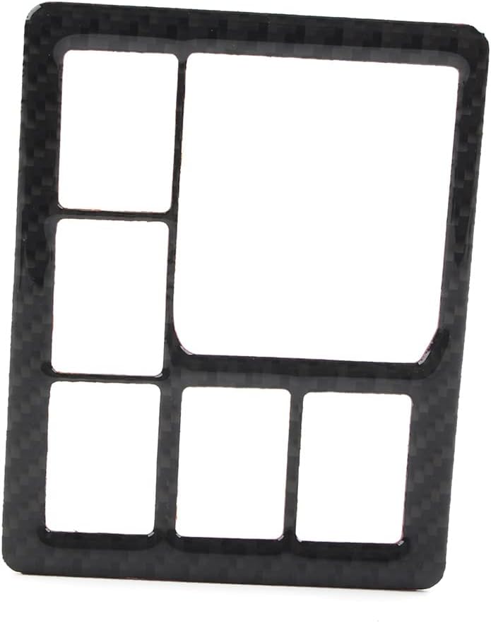 DAMAI Carbon Fiber Headlight Switch Knob Frame Panel Cover Trim Sticker Interior Decoration Accessories LHD for Toyota Land Cruiser Prado 2010-2018