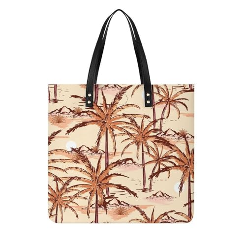 Sac bandoulière Cocotiers grand tote bag femme pour s'évader en week-end et voyage