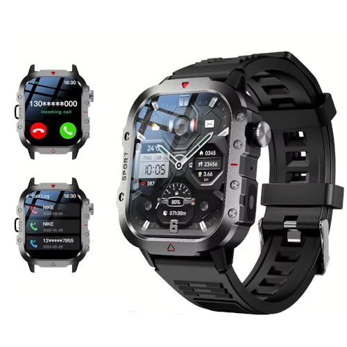 VANIR スマートウォッチ iPhone アンドロイド 対応 通話機能付き Smart Watch 2.01インチ大画面 レディース メンズ 腕時計 IP68防水 着信&メッセージ通知 スマホ探す 天気予報 音楽制御 長持ちバッテリー ストップウォッチ