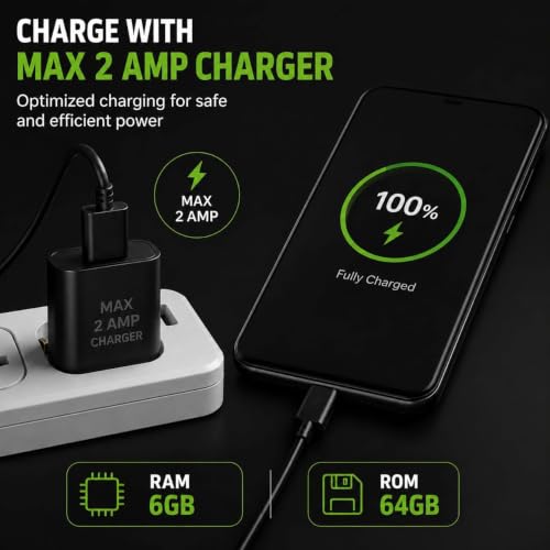 Image of PEACE Nova 17 MAX Smartphone | 6GB RAM + 64GB ROM | 6.56 inch HD+ Display | 20MP Rear Camera | 8MP Front Camera | 5000mAh Battery | Dual SIM | 4G Network Support, Black