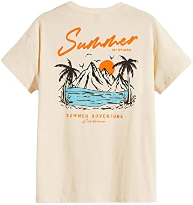 SOLY HUX Men's Graphic Tees Letter Print Short Sleeve T Shirts Summer Tee Top