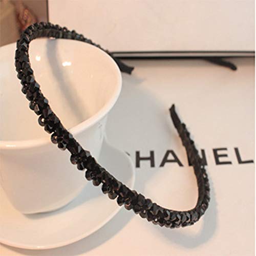 Casualfashion 6Pcs Bling Bling Double Rows Crystal Rhinestone Headband for Women Girls Thin Hair Hoop Fashion