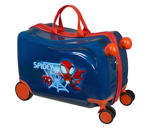 Undercover - Spidey Ride-on Trolley - Kindergepäck zum Draufsitzen - Belastbar bis 50 kg - mit...