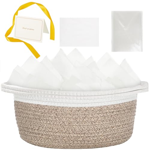 Image of woric Small Woven Storage Basket Dog Toy Baskets for Fall Gifts Empty