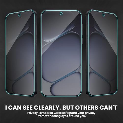 Image of ArmourPro Anti-Spy Privacy Tempered Glass for OnePlus Nrod CE 6 - Anti Peeping Screen Protector, Edge to Edge Full Coverage, 9H Hardness, Easy Installation Kit | Pack of 2