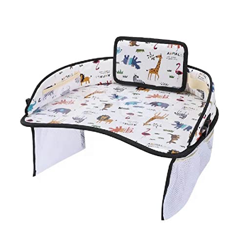 ジアン チャイルドデスク 赤ちゃん 車 チャイルドトレイ あかちゃん ベビーテーブル ベビー 車内 かわいい シートテーブル 子供用 子ども用 人気 テーブル こども カー かわいい ドライブ 食事 防水 固定バンド付き (ブラック)