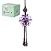 UZHOPM Crystal Flower Car Hanging Ornament Car Rear View Mirror Pendant Car Accessories (Dark Purple)
