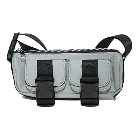 Small Nylon Shoulder Bags Mini Crossbody Bag Small Cross Body Purse grey Size: 8.9"W x 3.9"H x 1.4"D Cover