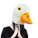 AQKILO Duck Mask Animal Latex Full Head Realistic Masks Fancy Dress for Halloween Carnival Costume Party