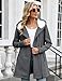Vancavoo Fleecejacke Damen Sweatjacke mit Kapuze Übergangsjacke Hoodie Jacke Elegant Kapuzenpullover Frühling Herbst Lang Kapuzenjacke mit Taschen,Dunkelgrau,M