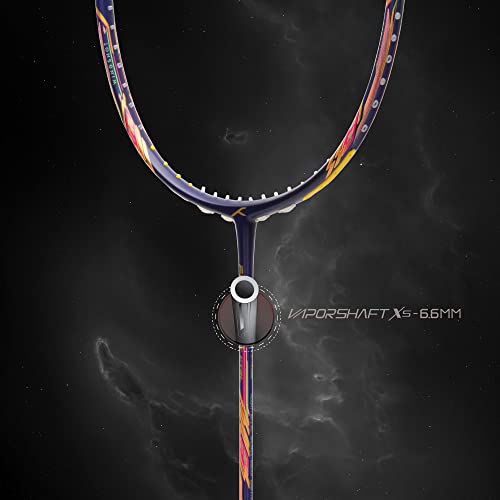 Image of Hundred Flutter S CTRL Carbon Fibre Strung Badminton Racket with Full Racket Cover for Intermediate Players