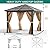 Petyee 10'x10' Gazebo, Hardtop Outdoor Canopy Aluminum Frame Permanent Gazebo with Netting and Curtains, Polycarbonate Garden Tent for Patio, Lawn, Backyard, Deck