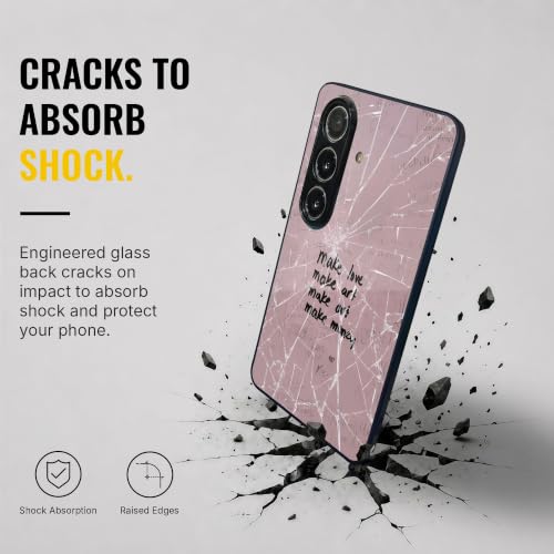 Image of Stylish Designer Glass Case Compatible with Samsung Galaxy S23 FE 5G Back Cover for Women & Girls | Quote, Glossy & Scratch-Resistant Finish