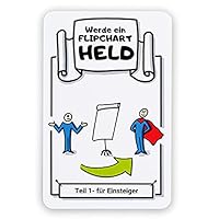 Flipchart Karten Set | Werde ein Flipchart Held | 32 Karten | Schritt-für-Schritt Anleitungen | Zeichnen lernen für Erwachsene auf Flipchart Papier