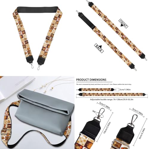 Image of Jeiento Replacement Shoulder Strap,2 Piece Set Guitar Style Handbag Crossbody Strap Adjustable Guitar Straps for Women Girls