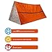 Ruitutedianzi 2X 2 Person Survival Emergency Tent with Emergency Sleeping Bag- Waterproof Rescue Survival Tent,Emergency Shelter