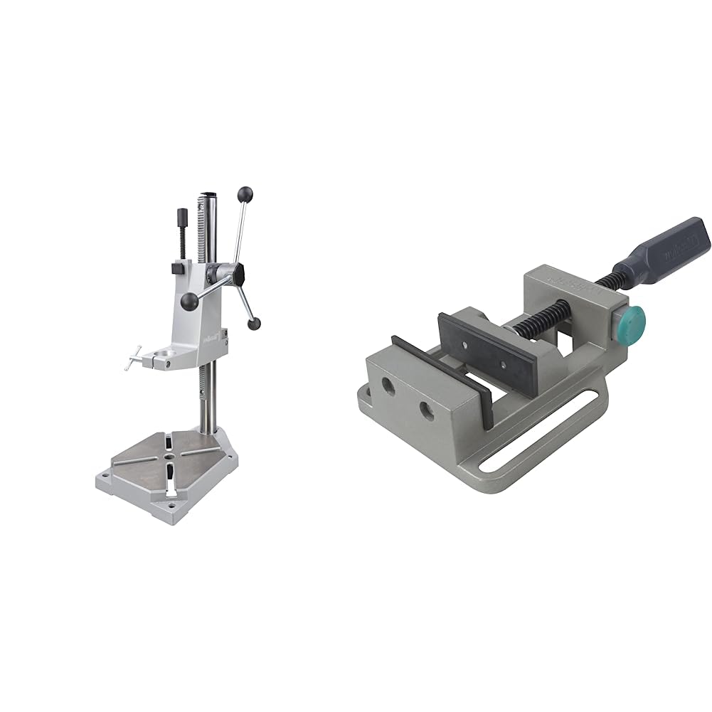 wolfcraft Soporte de taladro I 5027000 I Para taladrar de forma estacionaria y segura & Mordaza universal, 60 mm I 4920000