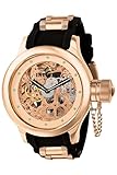 Invicta Men's 1244 Russian Diver Quinotaur Mechanical Rose Gold Tone Skeleton Dial Watch