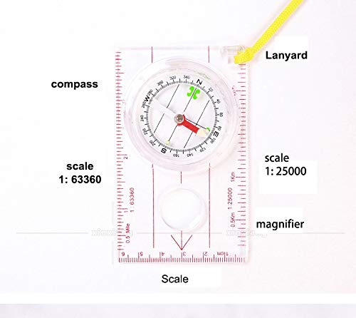 Boussole carte transparente multifonction avec échelles d'escalade - 5