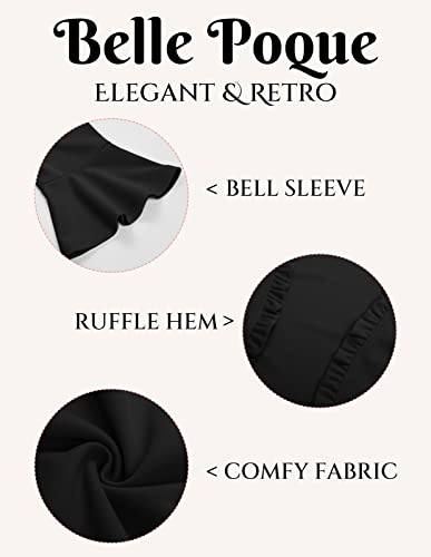 Women's 3/4 Sleeve Bolero Shrug Sweater Open Front Ruffle Cropped Cardigan Bolero Jackets For Evening Dresses Black 2Xl #TOP6