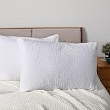 Strukturierte Kissenbezüge: dick genug, warm und gemütlich, 100 % Baumwollfüllung, gesteppte Kissenbezüge für einen angenehmen Schlaf im kalten Winter. Perfektes Geschenk für Muttertag, Valentinstag, für sie und zu Weihnachten