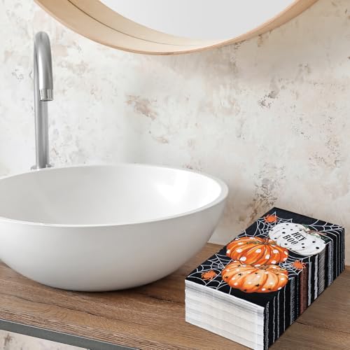 Servilletas de papel desechables JarThenaAMCS con diseño de Halloween para invitados 6