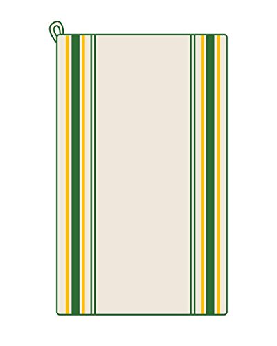 Aunt Martha's Yellow Vintage Towels 3Ct Notion, Green Stripe, 3 Count #TOP1