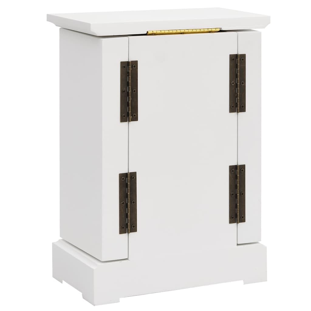 Szkatułka na biżuterię z lustrem z płyty MDF i szkła, 25 x 13,5 x 34 cm, 5 szuflad, 4 haczyki z każdej strony, do przechowywania biżuterii, stojaka na biżuterię i porządku w sypialni