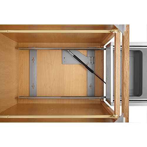 Rev-A-Shelf 5149-15Dm18-117 Single 35 Quart Soft Close Pull Out Kitchen Cabinet Waste Container Storage With Trash Can And Wire Basket, Grey #TOP3