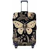 Ethebre Fundas elásticas para equipaje con estampado de hojas de mariposa góticas, a prueba de polvo, resistente a los arañazos, protector de equipaje elástico para viajes de negocios, Estampado