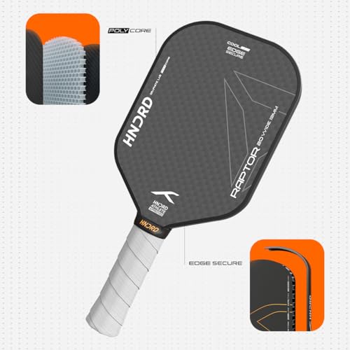 Image of Hundred Raptor 20 Wide Pickleball Paddle |Core | USA Approved | Free Bag Included (Black /White)