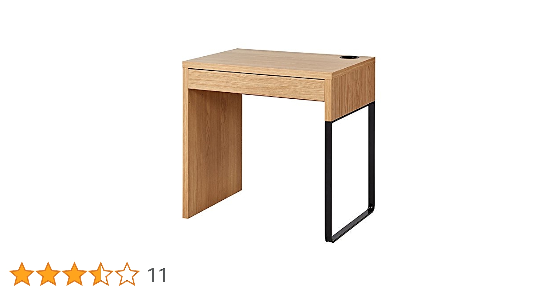 【交渉可】　IKEA ミッケデスクMICKE パソコンデス ク オーク 【美品】 MICKE ミッケ ワークステーション, オーク調, 105x50 cm - IKEA