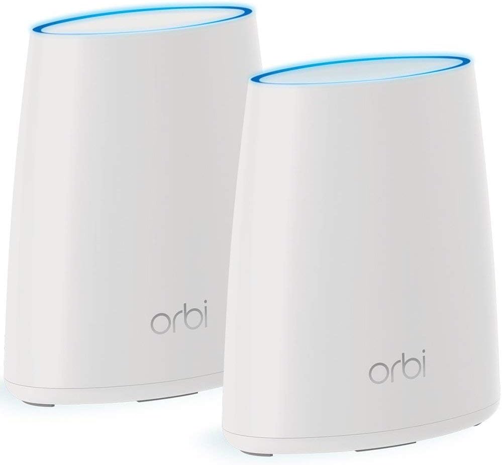 RBK40-100NAS Orbi Whole Home Mesh WiFi System with Tri-Band โ Wireless Router Replacement, no WiFi Dead Zones, Works with Amazon Alexa, Up to 4000 sqft, 2pk
