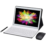 JANWIL Tablet Android 9.0 Touch 10 Zoll Quad-Core RAM 4 GB ROM 64 GB 8000 mAh Akku Kamera 5 MP 8 MP WLAN GPS Typ-C Dual-SIM-Karte Lamada 3G Tablet（White）