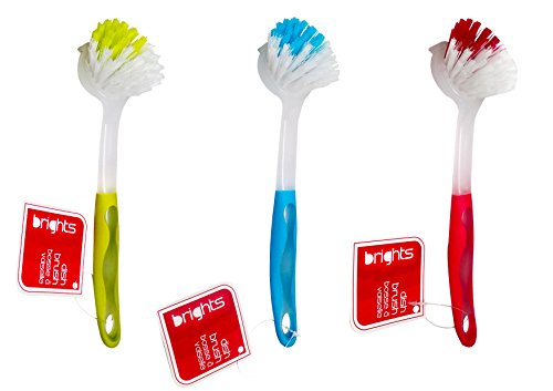 Brights Slim Dish Brush, Colors Vary, 3-pack