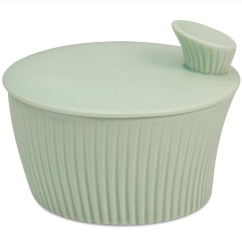 Sucrier Hakusan poterie du Japon vert mat design minimaliste