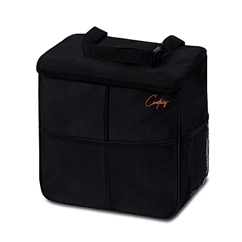 Creathing Car Trash Can Large, with Leakproof Lining | Storage Bag and Trash Can for Car/Truck, for Floor, Central Console or Seat Hanging (3 Gal, Black)