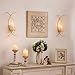 Walasis Candle Sconces Wall Decor Set of 2: Wall Hurricane Candle Holder Modern Metal Wall Mounted Gold Sconces Decorations for Living Room Bedroom Bathroom Hallway Outdoor