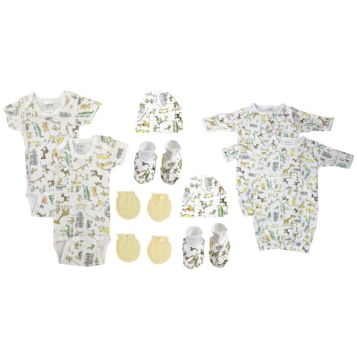 Bambini NC-0572 Unisex Newborn Baby 10 Piece Layette Sets, White