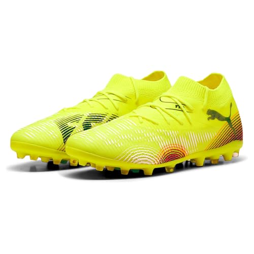 Puma - Future 8 Match MG, Zapatillas de fútbol Unisexo, Yellow Alert-Puma Black-Sun Struck,