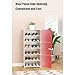 WHL Alexanders Shoe Storage Modular Shoe Rack Household Dustproof Plastic Storage Rack with Side Door for All Types of Shoes Removable Partitions Shoes Rack
