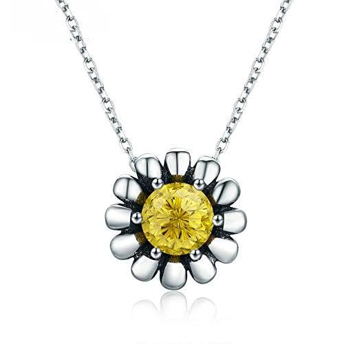 Collier marguerite jaune en argent 925, le bijou élégant pour illuminer vos tenues d'été