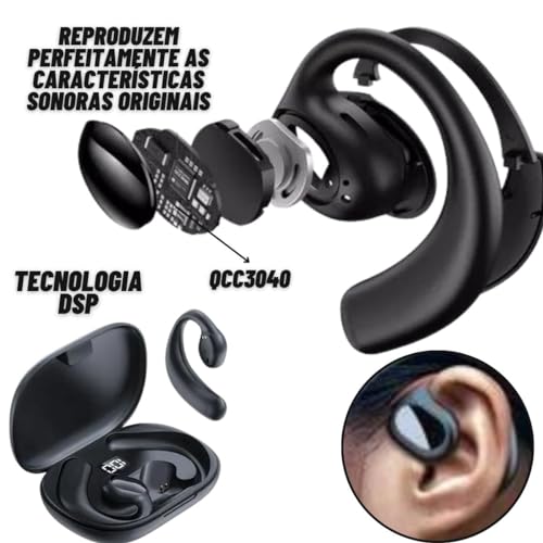 Fone Sem FIo Bluetooth Onyon Par Esportivo 365A Exercicios Wireless Academia Redução Ruido