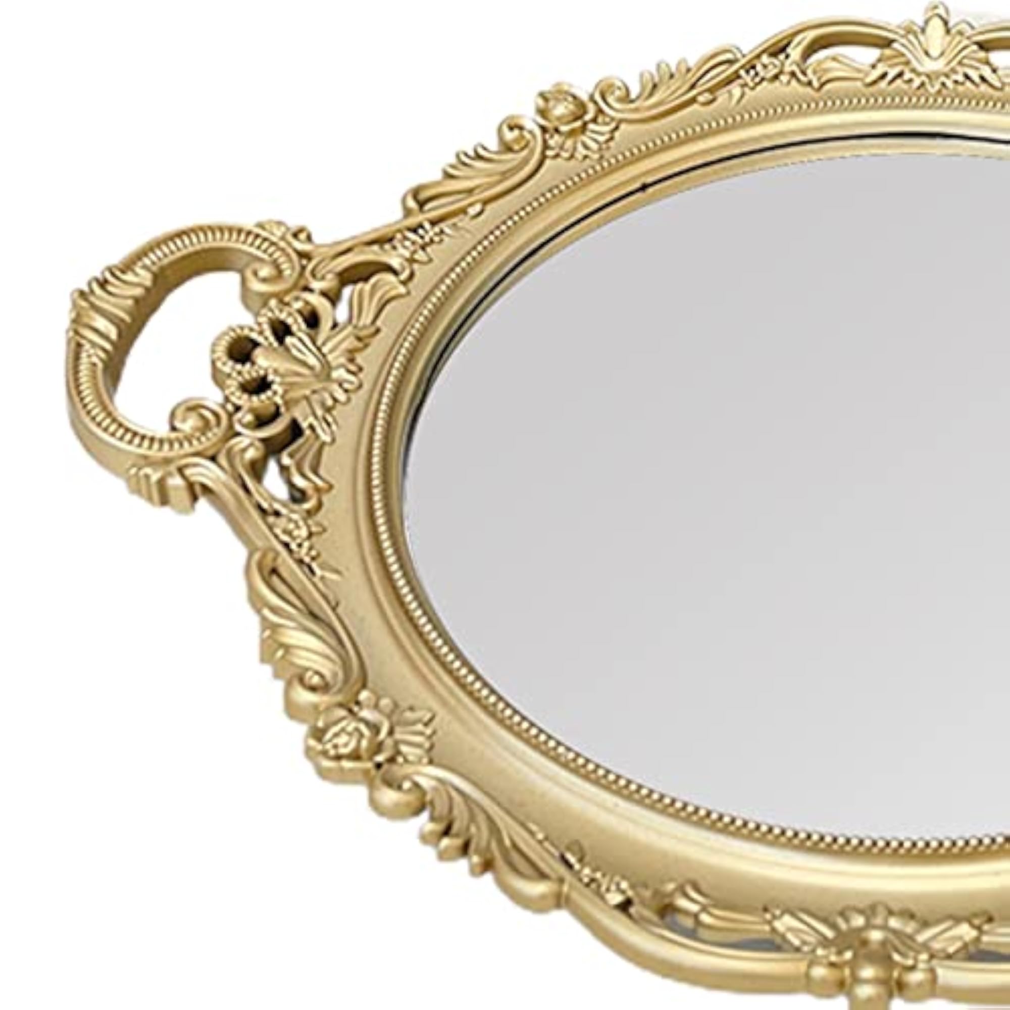 Ornate Mirror Decorative Tray for Jewelry Storage