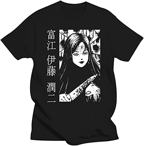 Junji Ito Harajuku Tomie Manga t Shirts Horror Cartoon Men Streetwear Autumn Sleeve Hooded Sweatshirts Size M