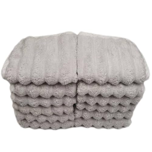 SOFTBATFY Soft Washcloths 12 Pack, High Absorbent Microfiber Ribbed Essential