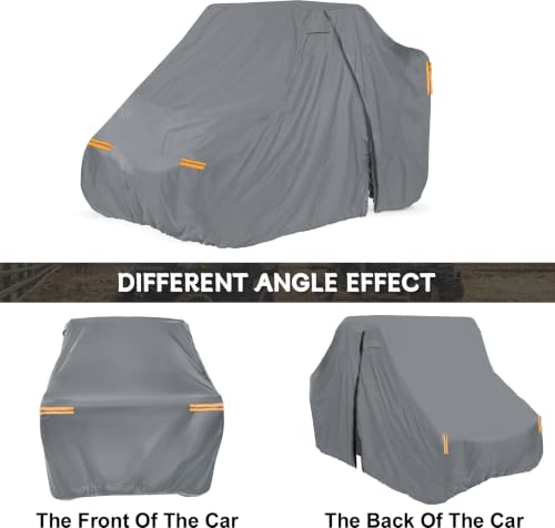 Image of Waterproof UTV Cover Compatible with Yamaha YXZ 1000R | 6 Layers Outdoor Cover with Cotton Liner, Air Vents, Door Zipper and Windproof Buckles for Rain Snow Dust Protection
