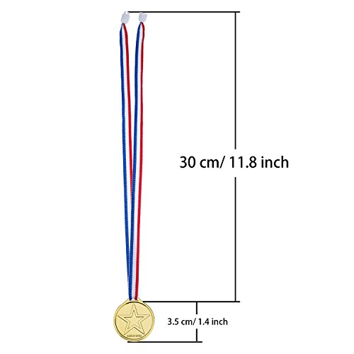 Pangda 36 Pezzi Medaglie Oro Plastica Medaglie di