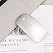 Ultra-Thin 2.4G Office Wireless Mouse - Mute Charging Notebook Home With USB Receiver Compatible for PC, Laptop, Computer, MacBook (Silver)